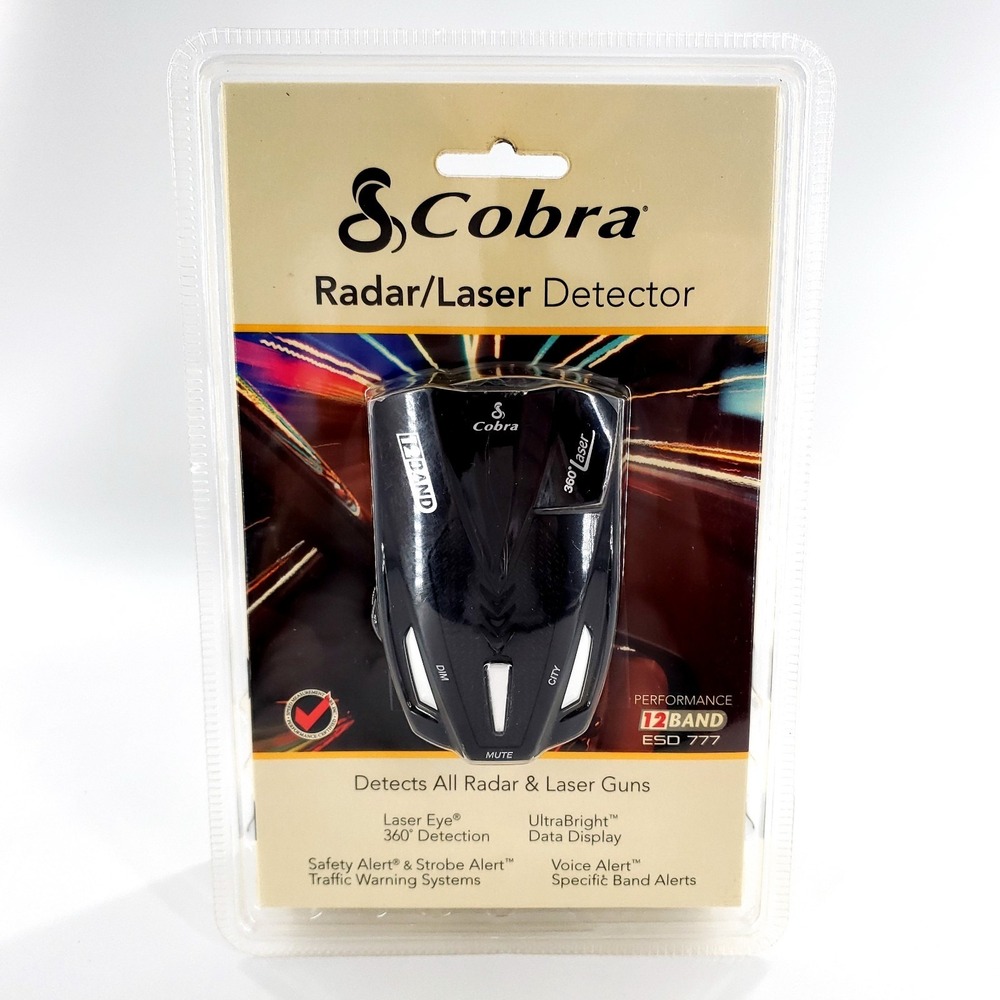 Cobra ESD-777 Laser Radar Detector 12 Band Laser Eye 360 Brand New Sealed